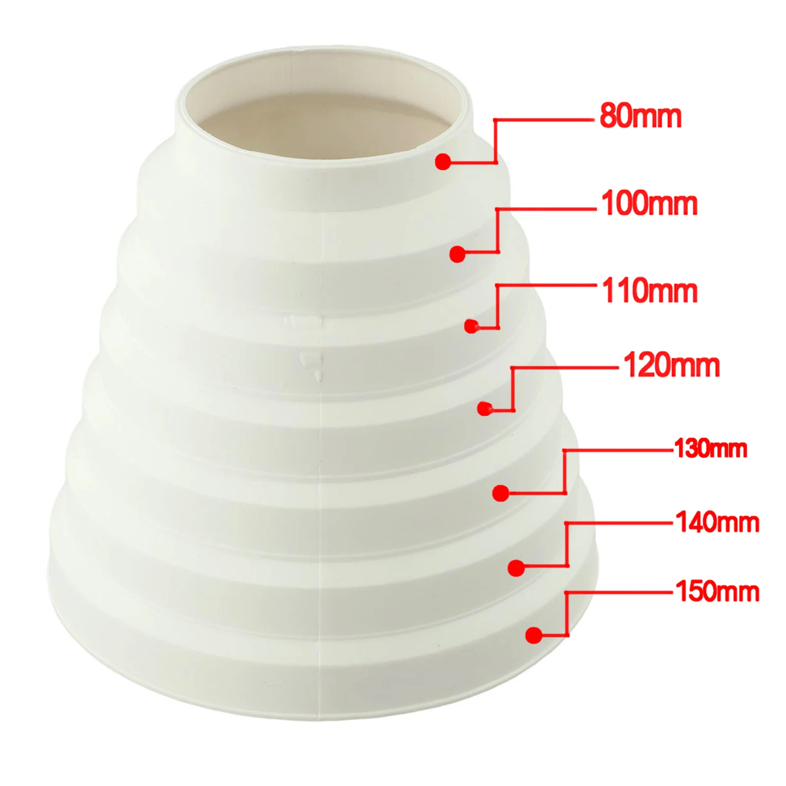 Duct Reducer Extractor Fan Pipe Connector 80 100 110 120 130 140 150mm For Fan Ventilation Duct Tube Air Duct