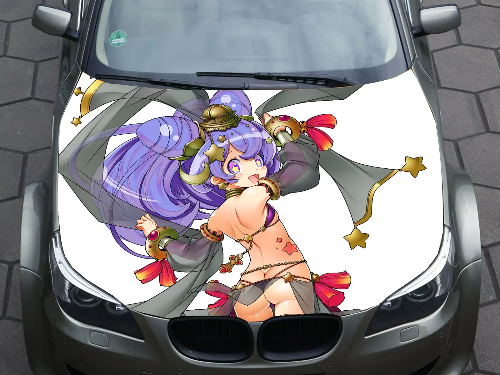 Two-dimensional Girl Sexy Car Sticker Car Painting Hood Packaging Universal Anime Animation Character Modified Car Head Sticker