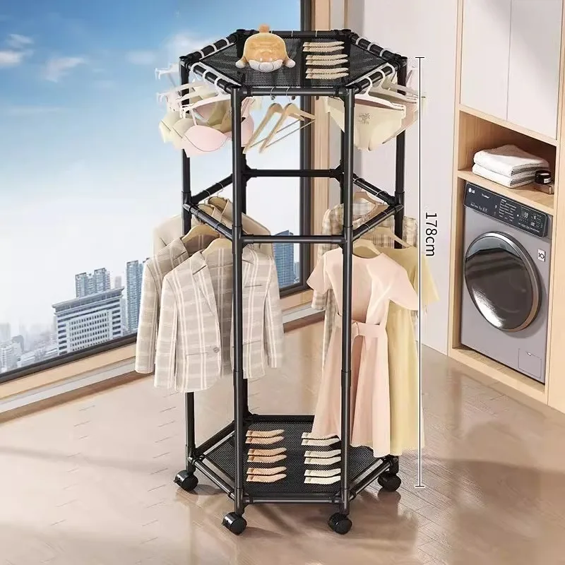 Perchero Minimalista para Entrada o Balcón, Perchero Ahorrador de Espacio, Perchero de Pie para Dormitorio, Mueble Industrial Estético para el Hogar