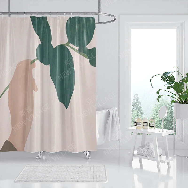 Waterproof fabric shower curtains Bathroom curtain accessories Bath curtain shower 180x200cm 240*200 modern boho Nordic decor