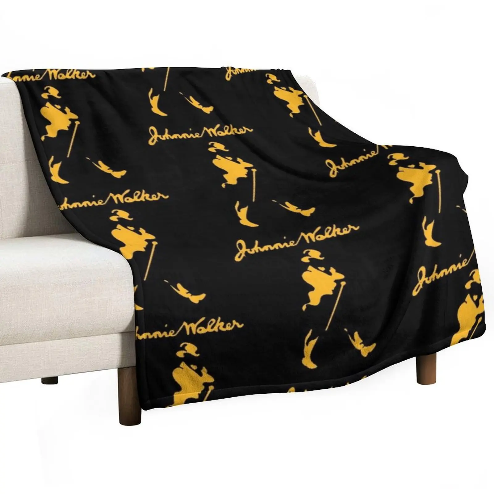 Johnnie Walker Gold Throw Blanket Cozy Throw Blanket for Bed Sofa Chair