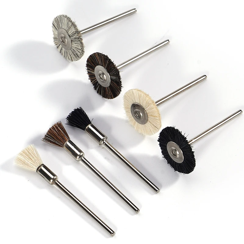 10pcs Dental Polishing Wheels Wool/Cotton/Cloth Buffing Pad Jewelry Abrasive Brush Dentist Lab Hp Brush 2.35mm Shank Rotary Tool view 2