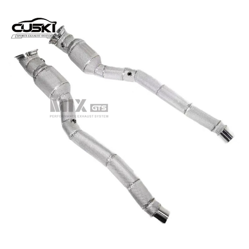 

Auto Exhaust Modification Downpipe Exhaust for Ferrari F12 6.3 V12 2012-2017 304 Stainless Steel Exhaust Pipe with Heat Shield