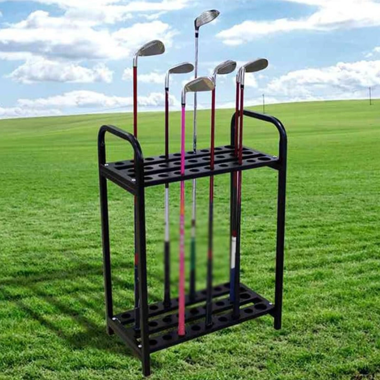 27-hole Golf Club Rack Easy to - Sports Equipment Organizer Rack ulasan dan harga