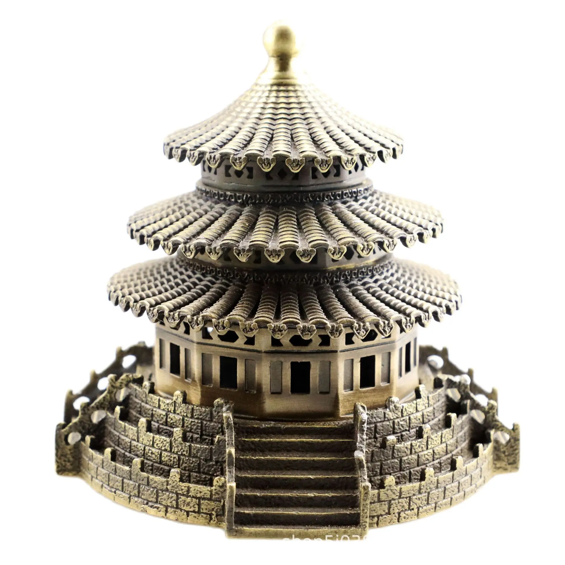 Incense Burner Holder Stove Temple of Heaven Alloy Made Incense Burner Holder Aromatherapy Burner Home Decoration Decor