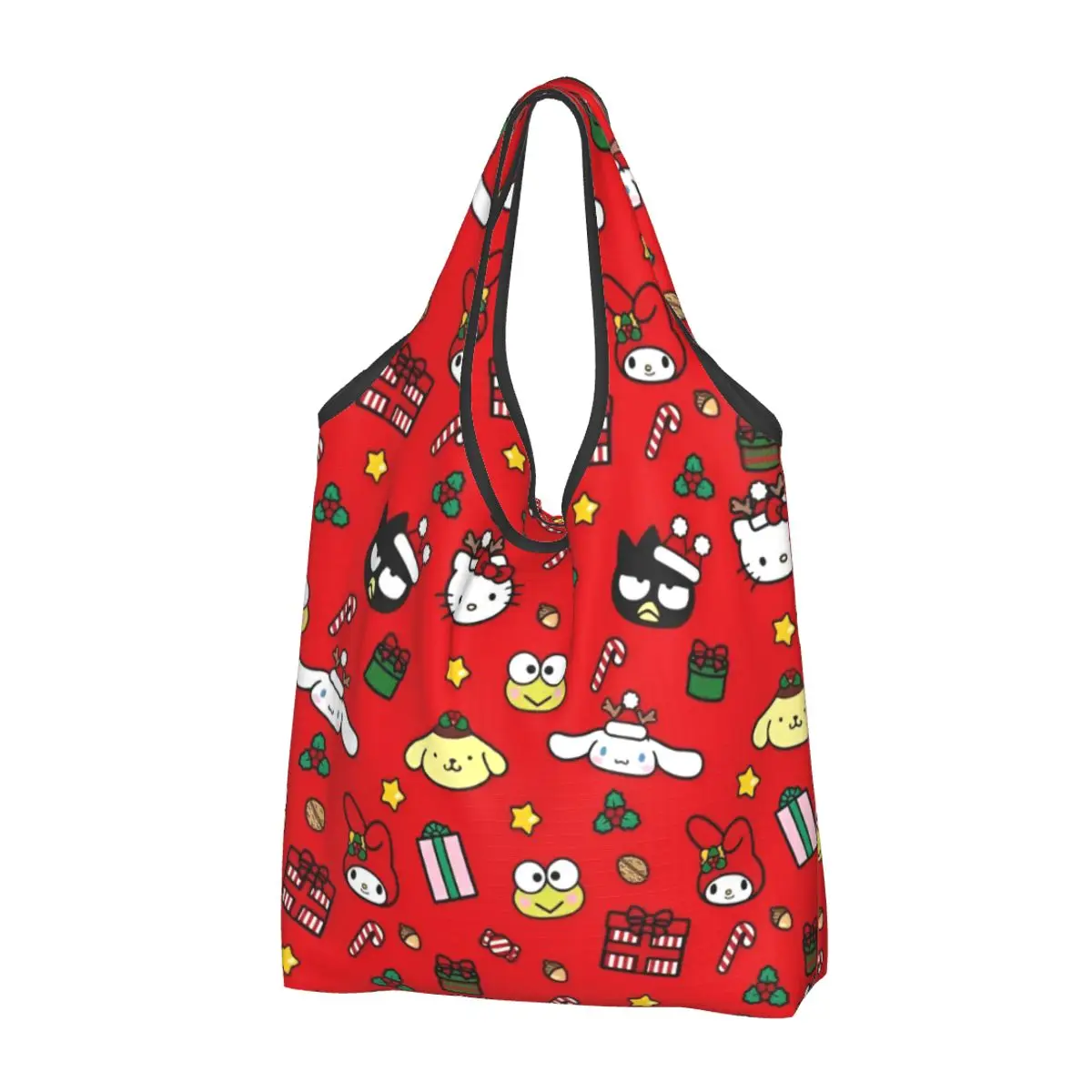 

Large Reusable Hello Kitty Grocery Bags Recycle Foldable Shopping Tote Bag Washable With Pouch