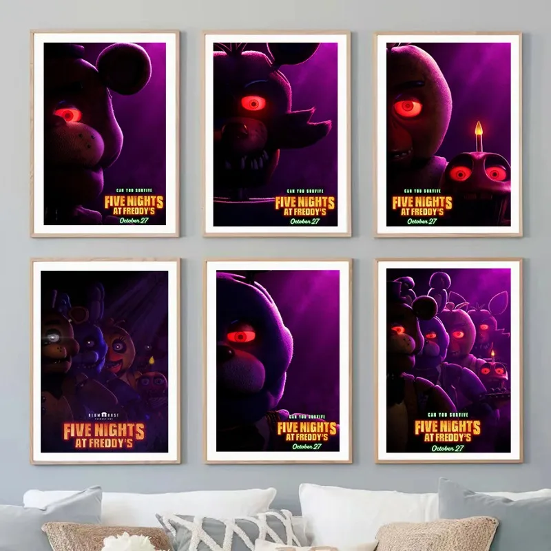 Pop Game Posters FNAF Five-nights-At-Freddys Ultimate Group Prints Canvas Painting Wall Art Pictures for Living Room Home Decor