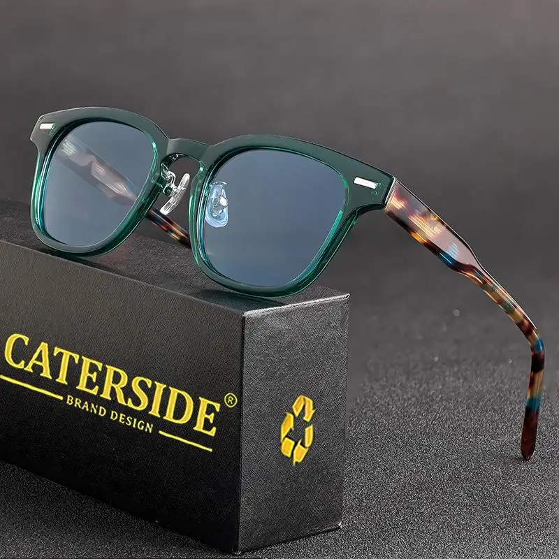 CATERSIDE Retro Quadrat Polarisierte Sonnenbrille Männer TR90 Rahmen Hohe Qualität Sonnenbrille für Frauen Fahren Angeln Party Brillen – Detail 2
