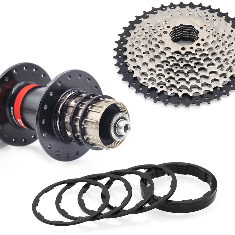 3pcs 1/1.5/2/1.85/2.18/2.35mm Bicycle Flywheel Cassette Gasket Spacer Bike Hub Washer For Cartridge Flywheel Tower Base