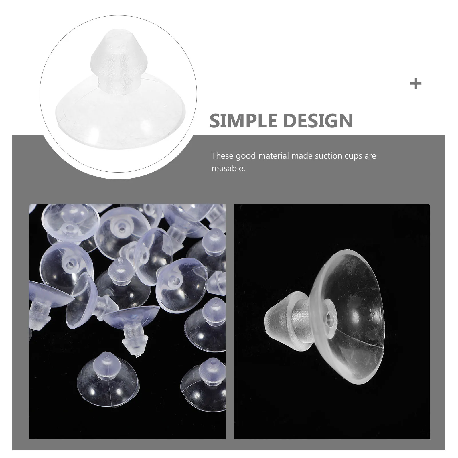 

100 Pcs Small Suction Cups Transparent Furniture Airline Aquarium for Glass Window Hangers Strong Table Large Heavy Duty