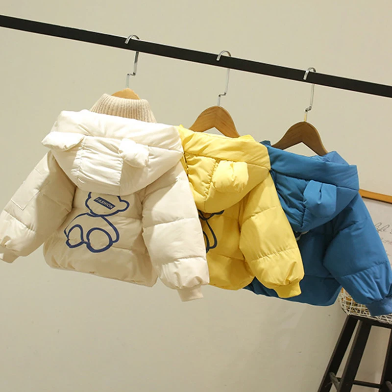 Winter Children Girls And Boys Down Jacket Hooded Jacket Baby Cartoon Children Clothes Boys Girls Warm Winter Down Coats Thicken image 2