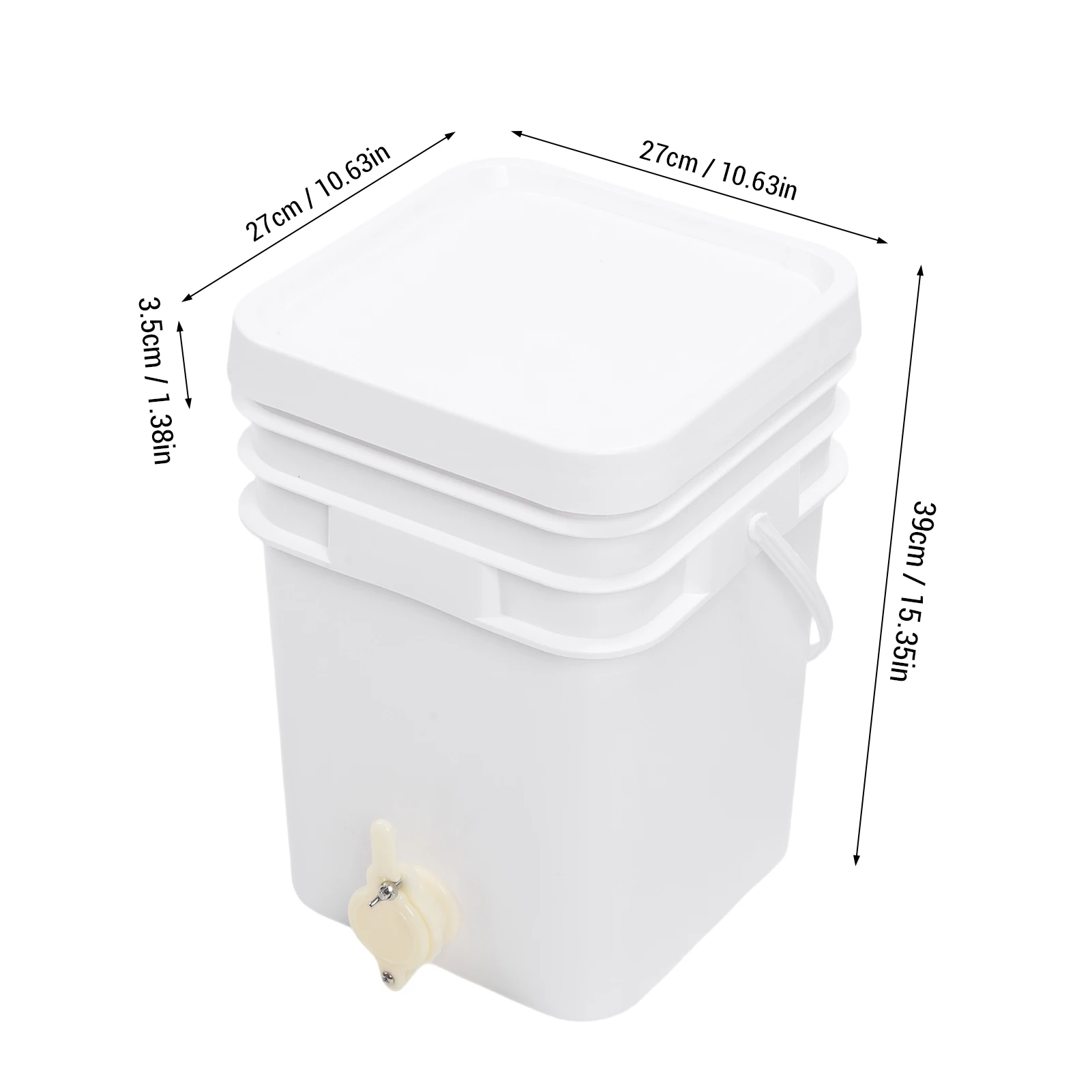 دلو عسل سعة 20 لتر مربع عالي السعة HDPE مستخرج عسل بلاستيكي مع بوابة وغطاء حاوية عسل لتربية النحل #6