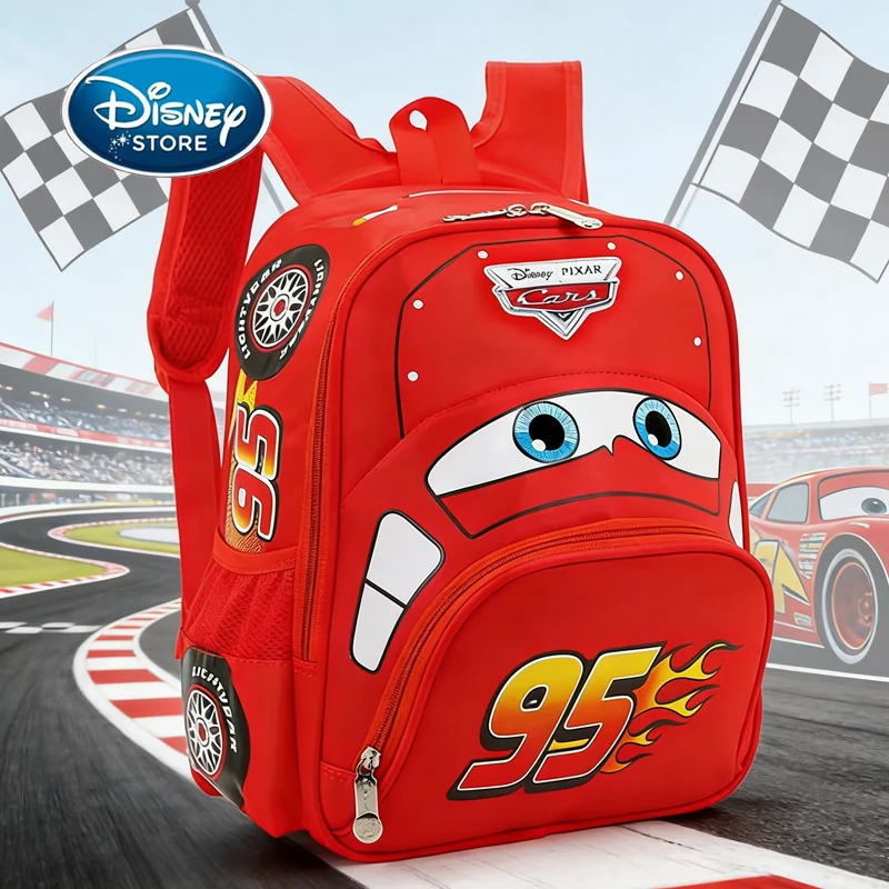 

Детский 3D-рюкзак Disney Lightning McQueen с изображением мультяшной машины, школьная сумка для малышей, рюкзаки для мальчиков и девочек, детская школьная сумка