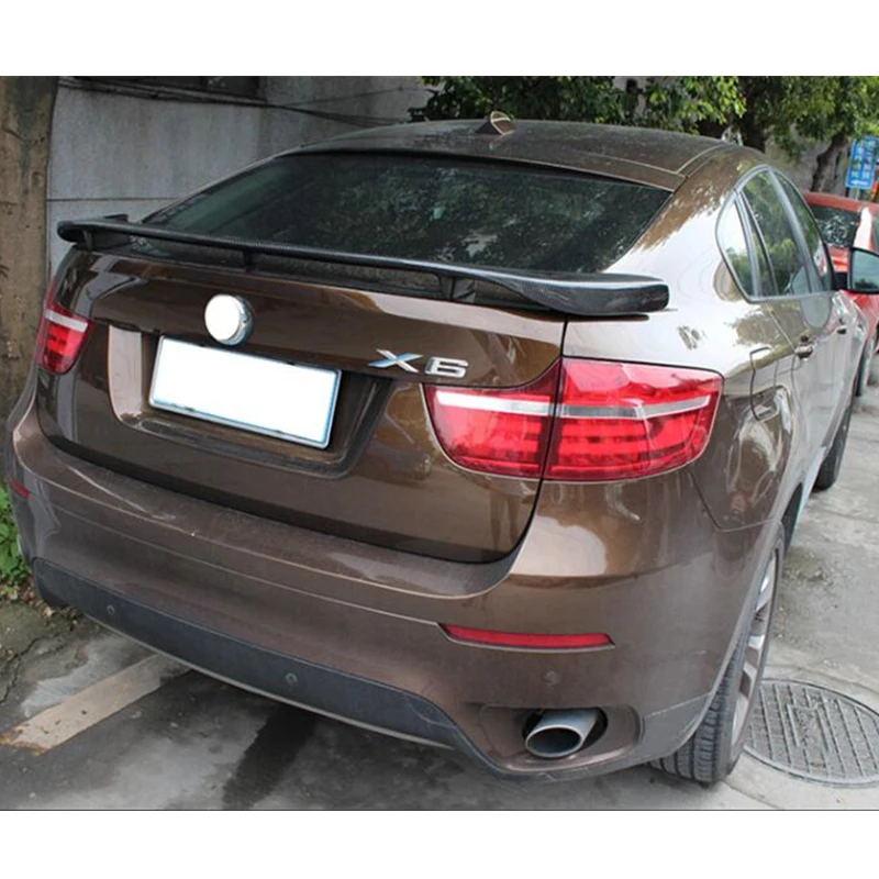 For Harman Real Carbon Fiber Spoiler Accessories BMW X6 E71 E72 Car Trunk Tail Wing Refit Body Kit 2008-2014 Year