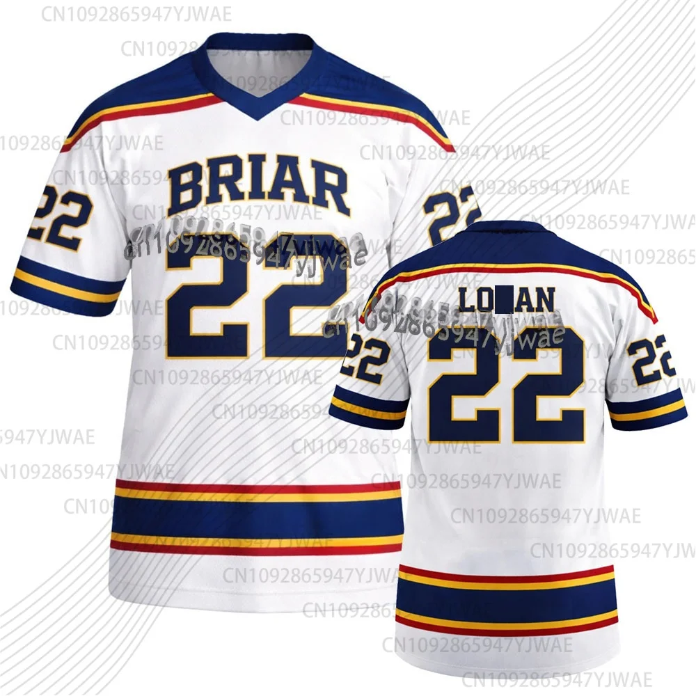 Футболка Off Campus Briar University Jersey Graham 44 22 DI LAURENTIS 66 Tucker46 с V-образным вырезом и короткими рукавами для мужчин и женщин, с именной биркой