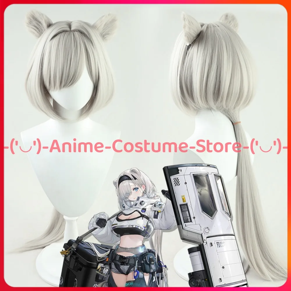 

Arknights Aurora Косплей Парик Белые Медвежьи Уши Игровой Персонаж Хэллоуин Карнавальный Костюм Парики Термостойкие Синтетические Волосы