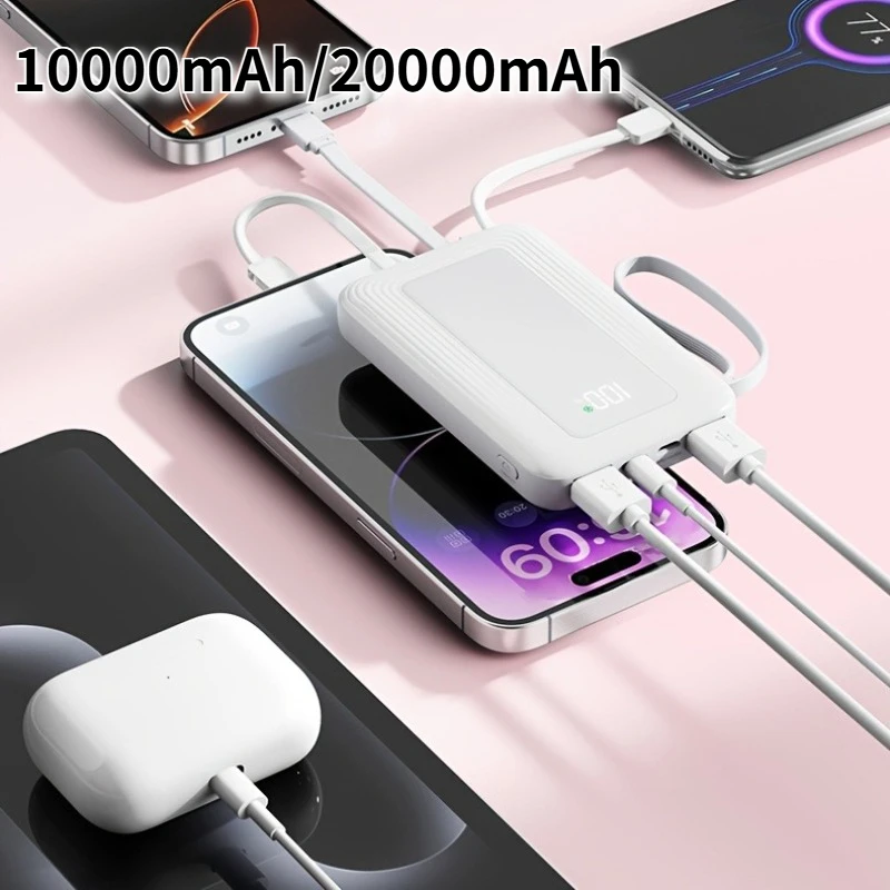 

Портативный внешний аккумулятор емкостью 10000/20000 мАч, быстрое зарядное устройство PD20W/2,5 Вт, светодиодный экран, совместимый с IPhone, устройствами/часами Android