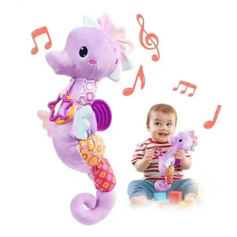 Babyrammelaars Speelgoed Baby Muzikale Knuffels Zacht Speelgoed met Heldere Kleuren Crinkle Sound Papier Pasgeboren Speelgoed voor 0-12 maanden