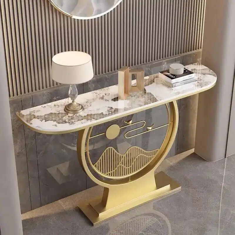 

Design Hotel Vintage Living Metal Room Table Office Nordic Table Corner Console Tavolo Soggiorno Entrance Hall Furniture