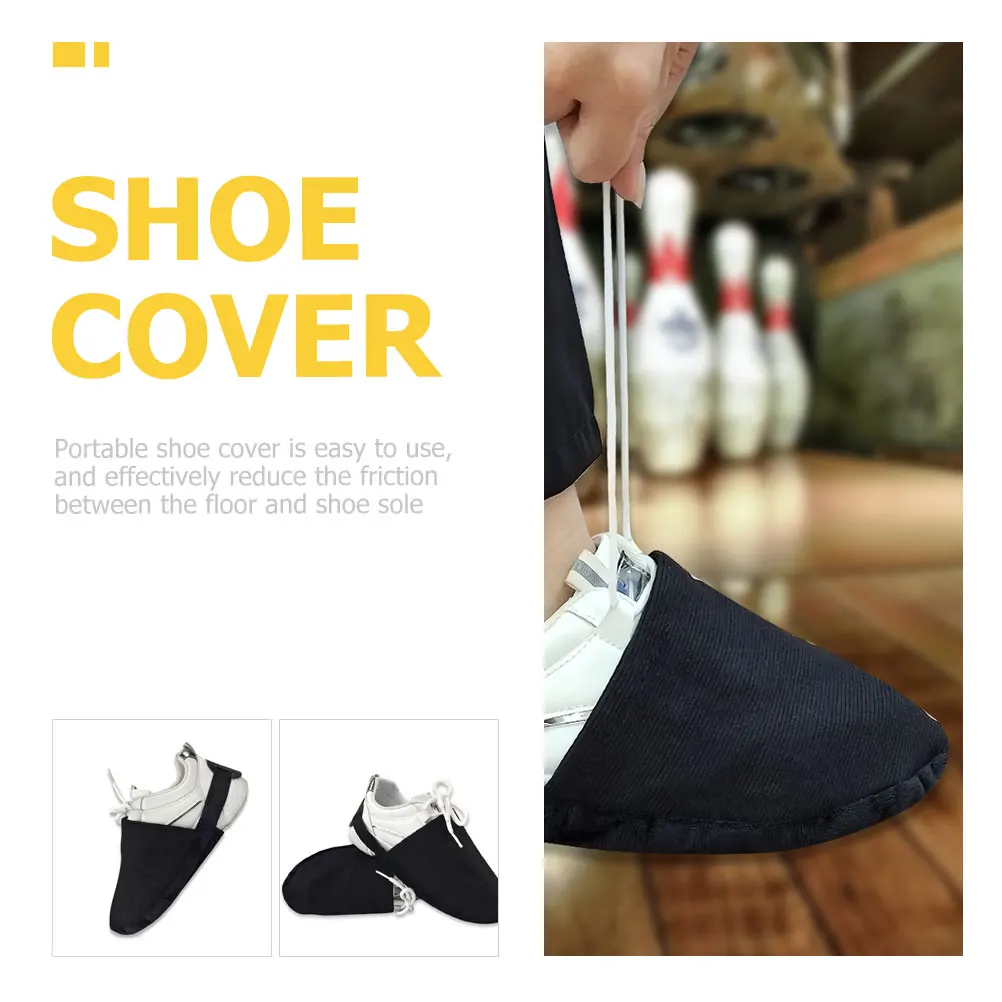 

Covers Bowling Shoe Mat Bottom Protector Dust-proof Black Thread Fleece