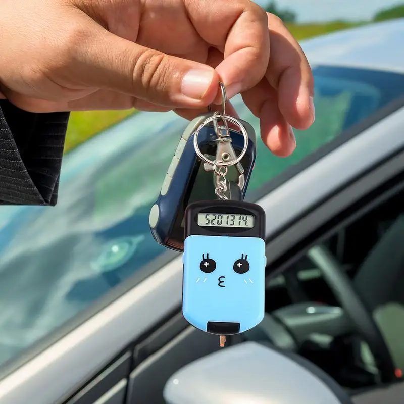 ポータブル数字ディスプレイ漫画計算機、かわいいキーホルダー、ミニ計算機、ポケットサイズ、事務用品