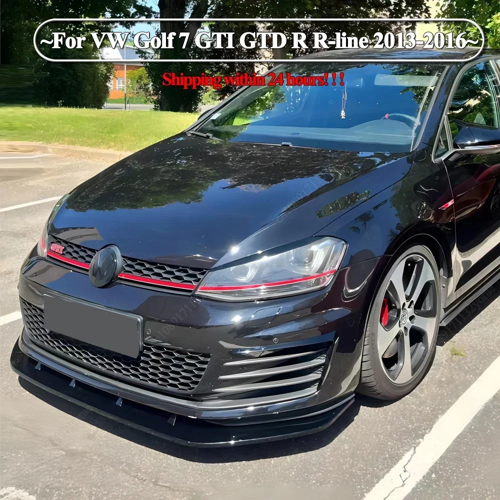 

For VW Volkswagen Golf 7 GTI GTD R Rline 2013-2016 Front Bumper Lip Spoiler Splitter Diffuser Protector Cover Body Kits Tuning