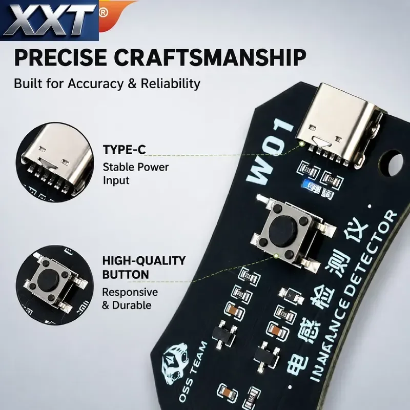 XXT 2026 Hot Sell W01 Digital LCR Component Tester Inductance Capacitance ESR Meter USB Type‑C Instrument