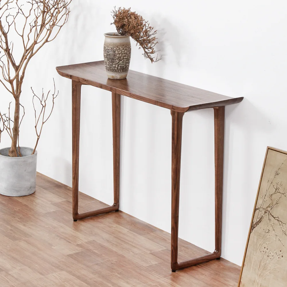 LH новый входной стол из массива китайского черного ореха, роскошный чрезвычайно узкий входной столик у стены