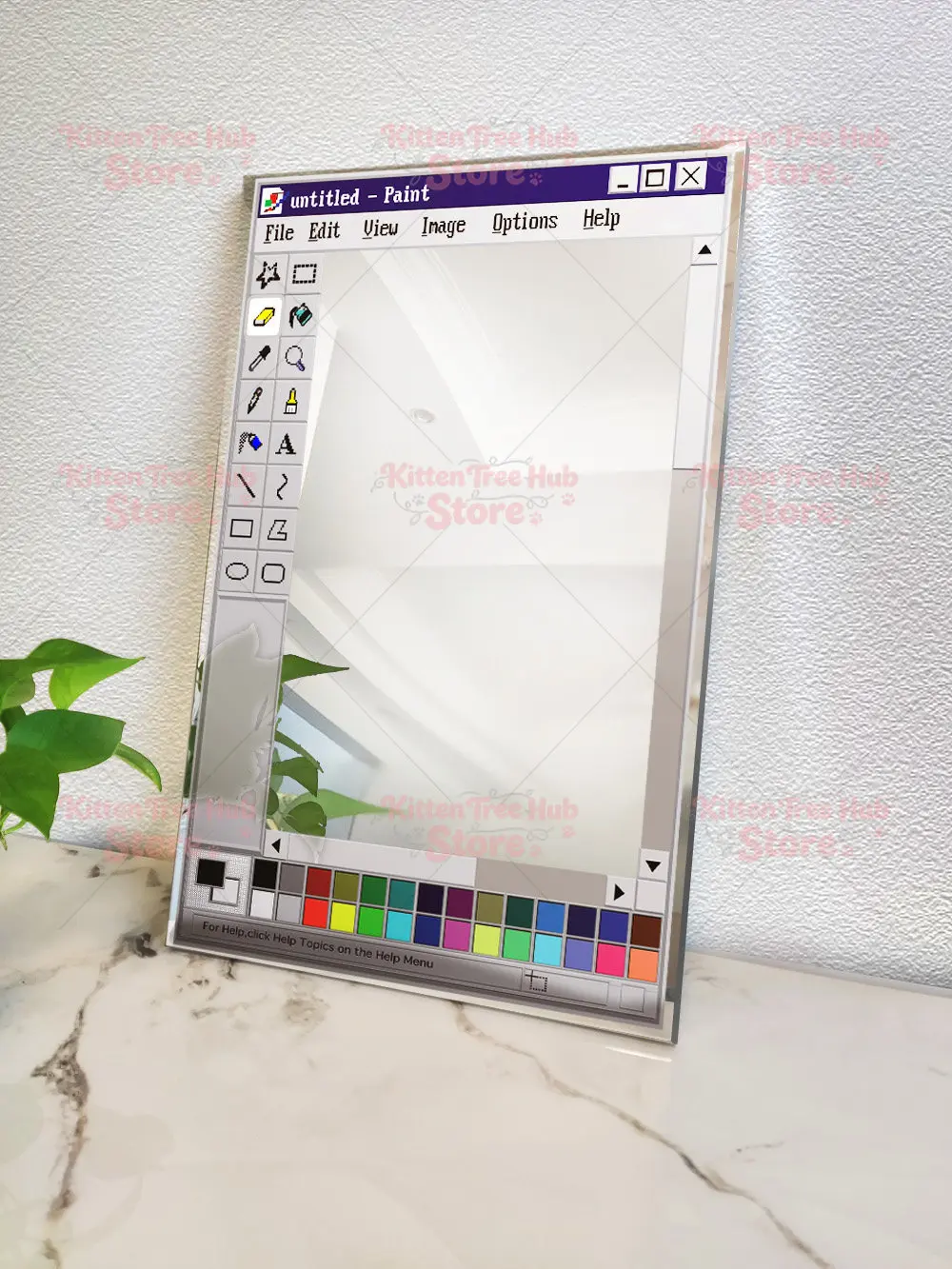 Mirror creative pixel ins Internet celebrity style decorative painting living room desktop