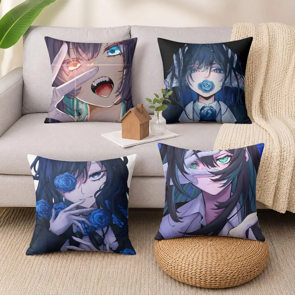 Singer A-Ado Anime Cushion Cover Soft Short Plush Pillow Cases Hidden Zipper Cutecore Sofa Bedroom Home Decor Gift