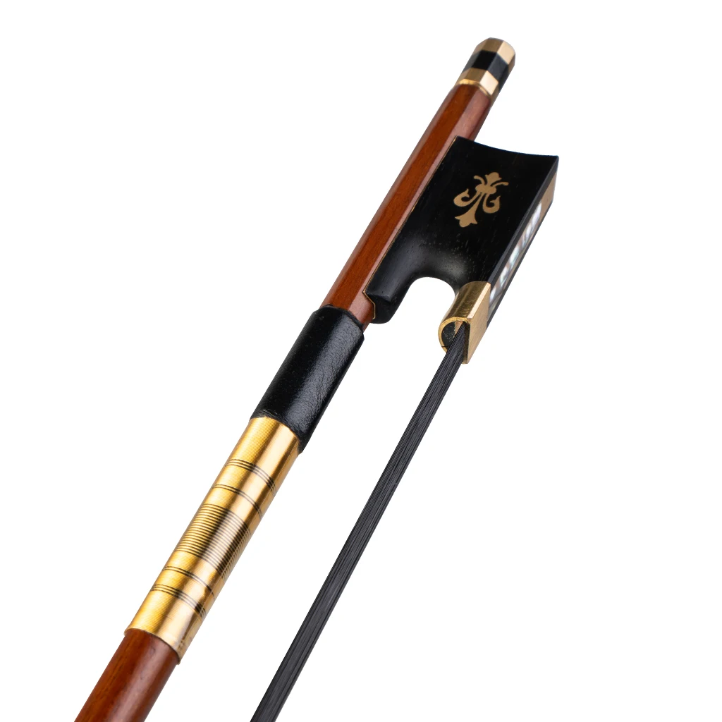 4/4 Size Electric Violin Bow Brazilwood Ebony Accessories With Real Black Horsehair For Fiddle Arcos Player