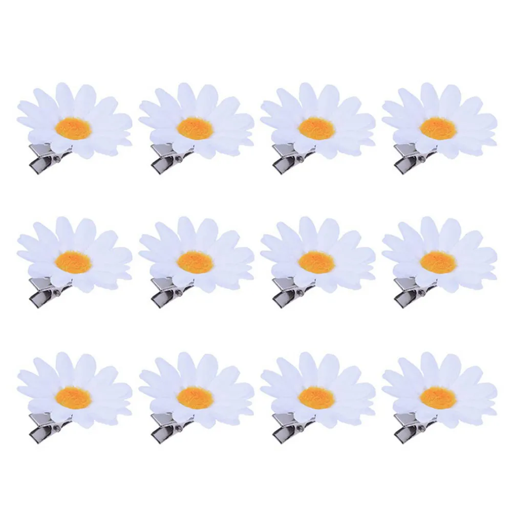 

20pcs Daisy Hair Barrettes Sunflower Flower Hair Accessories For Women Party Photo Decoration Lightweight Durable Fashion