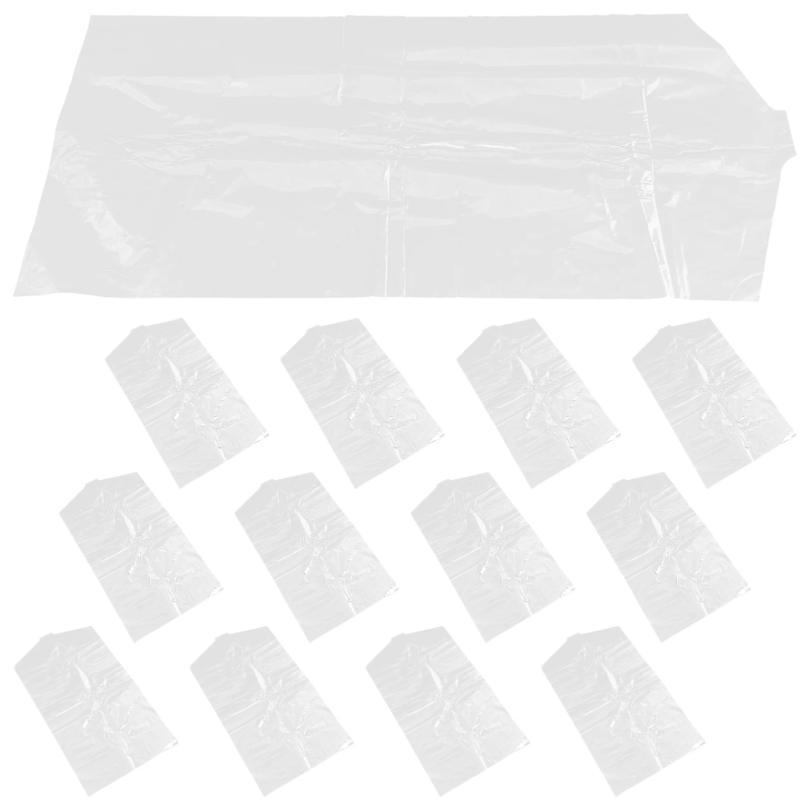 

60 Pcs Garment Dry Cleaning Bag 40 70cm 2 Packs Dustproof Ashproof Mildewproof Transparent Storage Cover for Coats Cloths Home