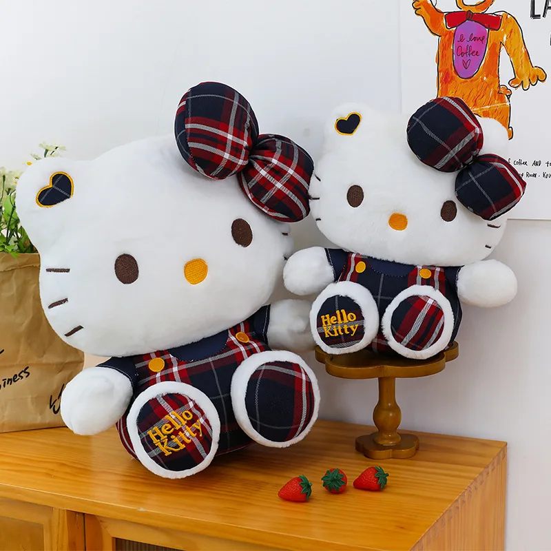 55cm sanrio kawaii olá kitty brinquedo de pelúcia kt gato boneca de pelúcia anime bonito crianças aniversário presente natal travesseiro sono para crianças