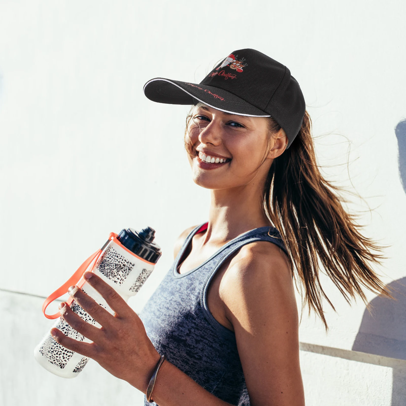 

1Pcs Fashion Santa Claus Peaked Cap Soft Comfortable Cotton Sun Hat for Men Women Outdoor Beach Holiday Travel Daily Casual Wear