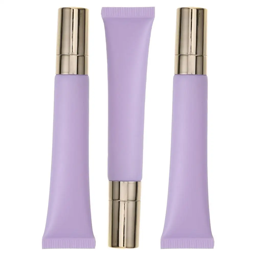 3pcs 20ml Frosted Tube Gold Ceramic Massage Essential Oil Dispenser Eye Cream Portable Refillable Container