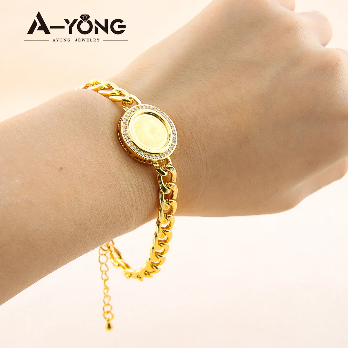 Türkische Vintage Münzen Schmuck Set 21k Gold Überzogene Saudi Mode Zirkonia Halskette Armband Nigeria Frauen Hochzeit Party Schmuck – Detail 8
