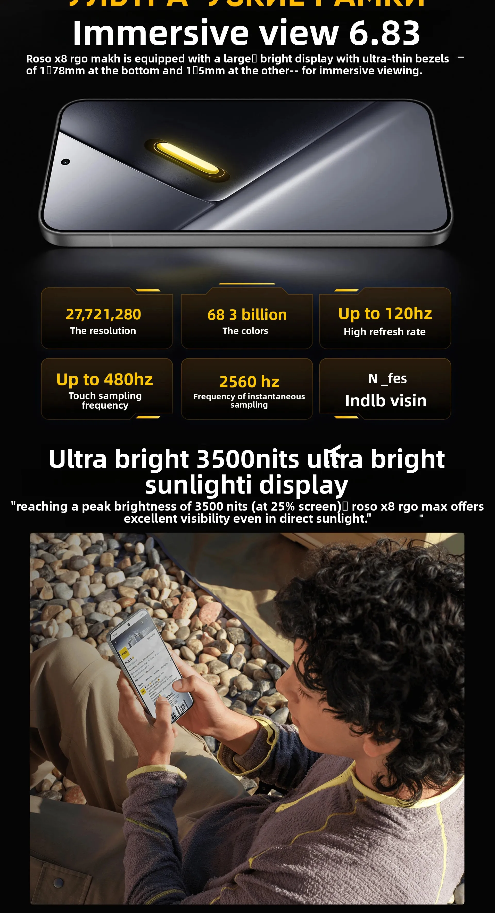 Global Version POCO X8 Pro Max 5G Smartphone Dimensity 9500s 6.83" AMOLED Display 50MP Camera 8500mAh 100W HyperCharge NFC