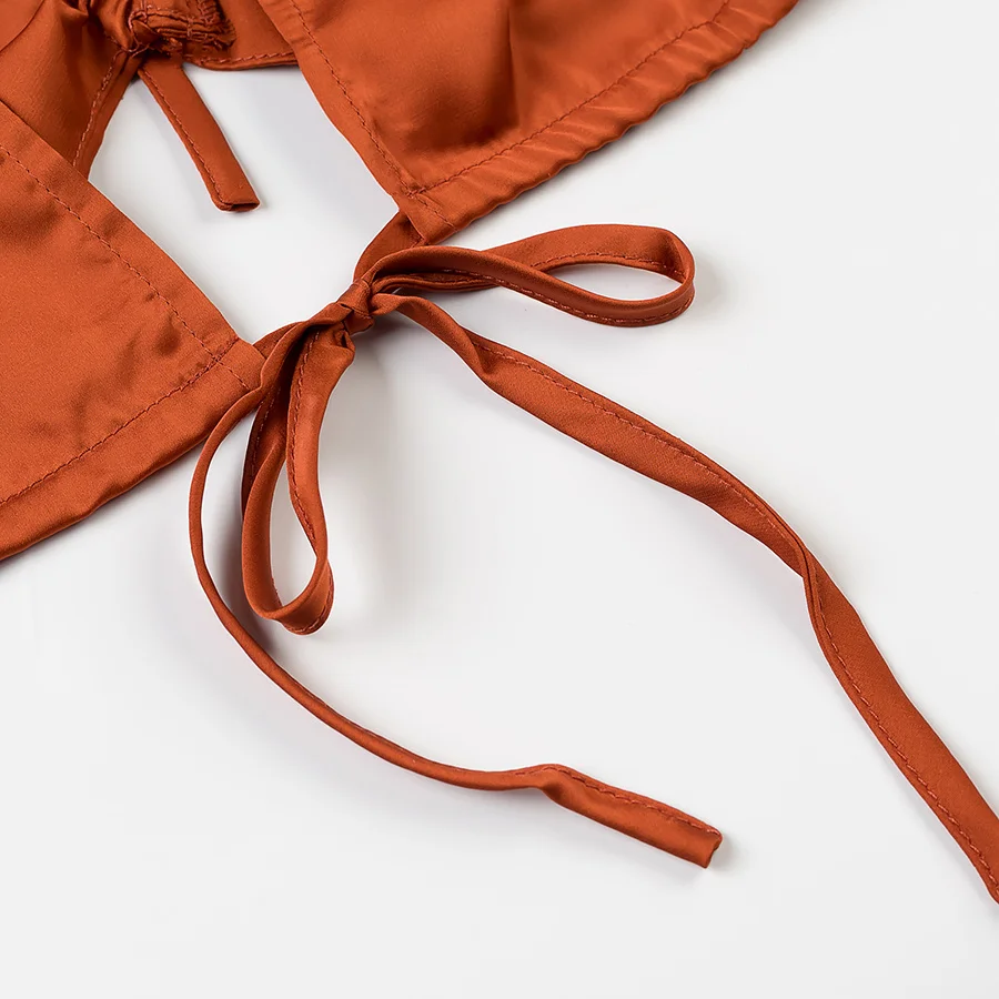 Faionable JNLEAOG Women's irt Spring New Sle ort Sve Front Bow Design Slim Fit Polyester Fiber V-ne ort Length