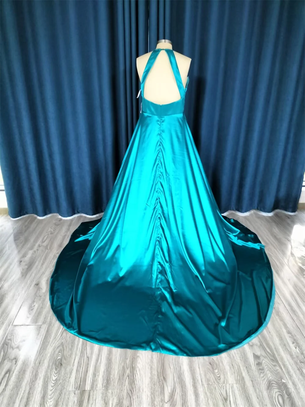 Customized Corset Long Flying Dress For Photoshoot Long Train Dress Prom Dresses Flowy Dress Satin Dress Santorini Flying Dress image 4