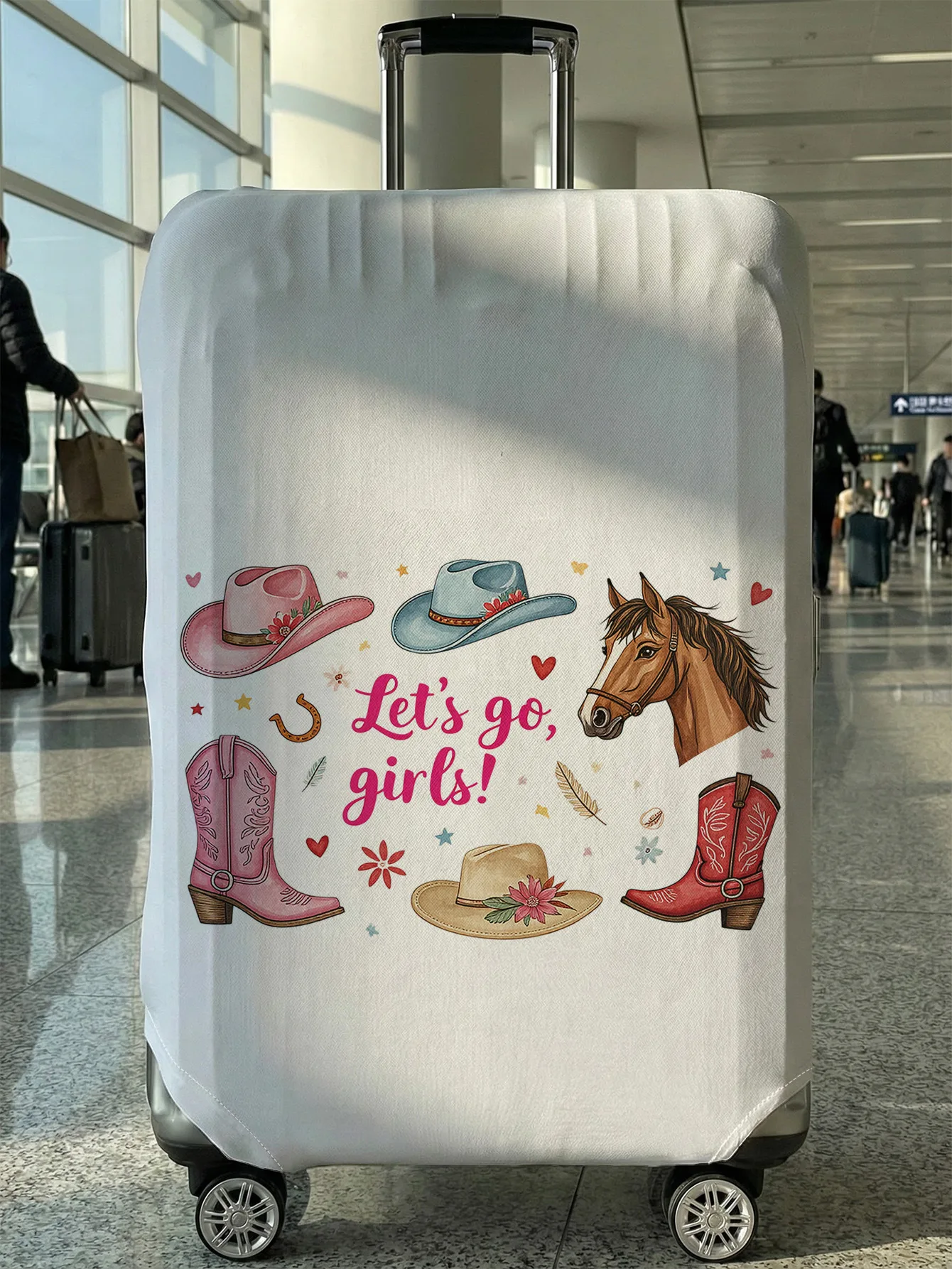 

Модный защитный чехол для чемоданов в стиле вестерн, подходит для чемоданов размером 18-32 дюйма, перчатки для ручки чемодана, дорожные аксессуары.