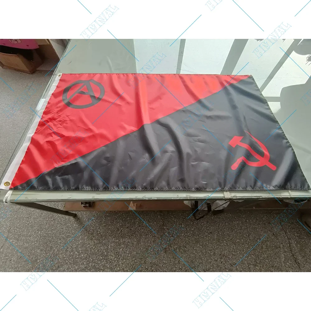 custom Flag of the anarchists of Germany 90x150cm 100D polyester Communism banner
