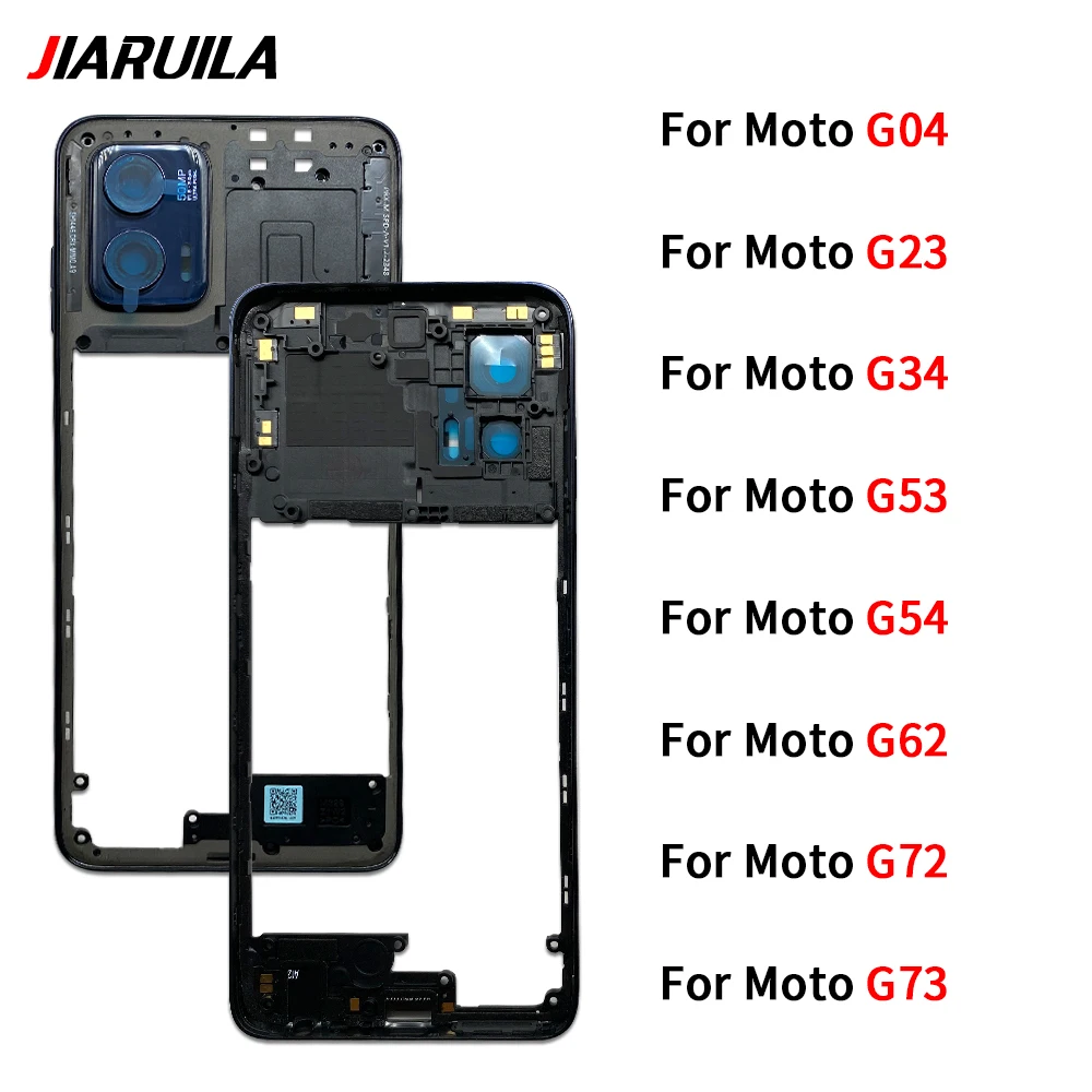 

10 шт. новая средняя рамка для Moto G04 G23 G34 G53 G54 G62 G72 G73 средняя рамка-держатель с боковыми деталями Kesy