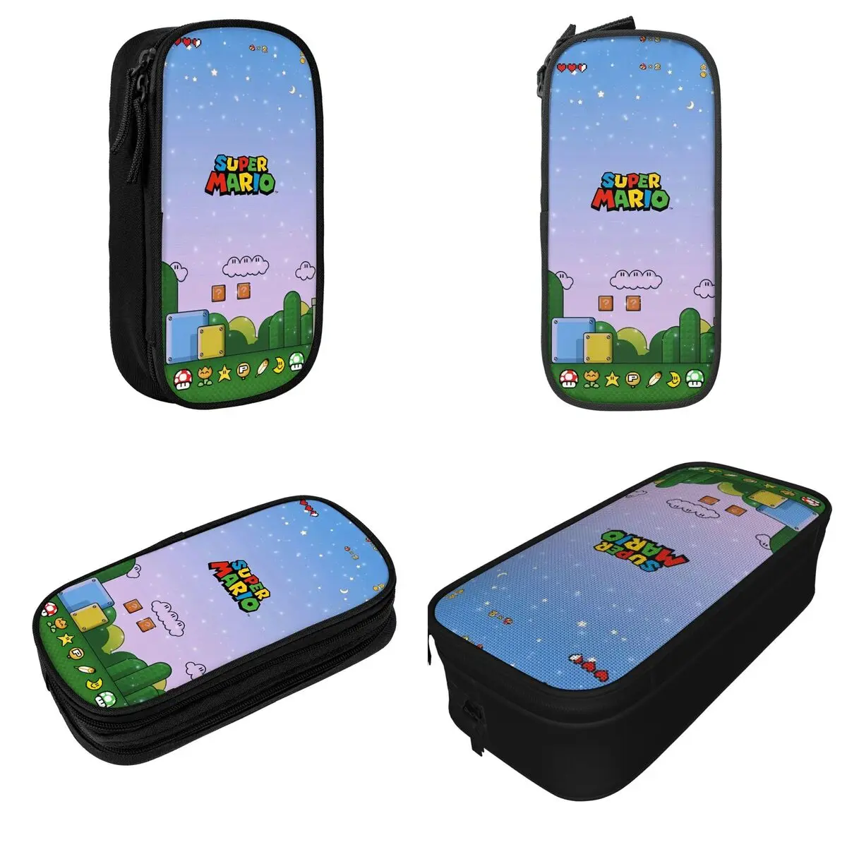 Super Mario Bros Cartoon Game Pencil Cases Anime Action Pen Bags Girls Boys Big Capacity Students School Cosmetic Pencilcases