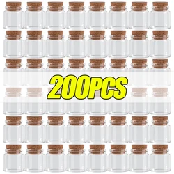 Wholesale Mini Glass Bottles DIY Transparent Empty Message Wishing Bottle With Cork For Birthday Wedding Party Home Decor Favors