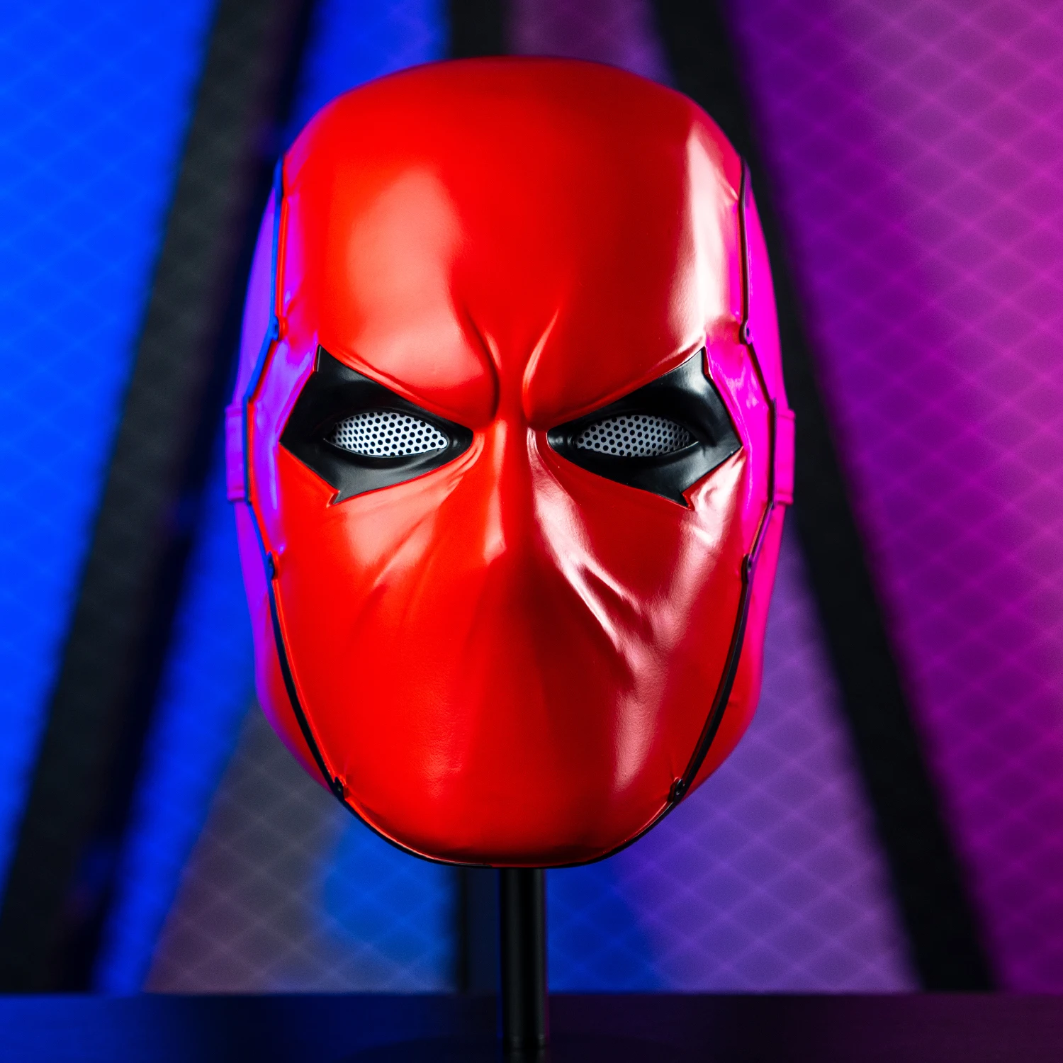 Super Red Hood Helmet Man Movie Villain Cosplay Red Hood Mask Bat Head Resin Cosplay Costume Prop Replica Fancy Party Headwear