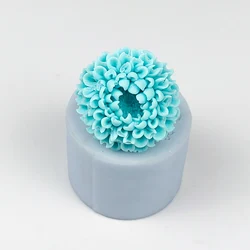 HC0443 PRZY 3D Chrysanthemum Flower Moulds Wedding Birthday Valentine's Day Soap Molds Silicone Candle Mold Clay Resin