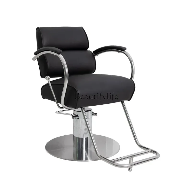 

Barber Shop Stainless Steel Barber Chair Can Be Put down Beauty Hairdressing Chair