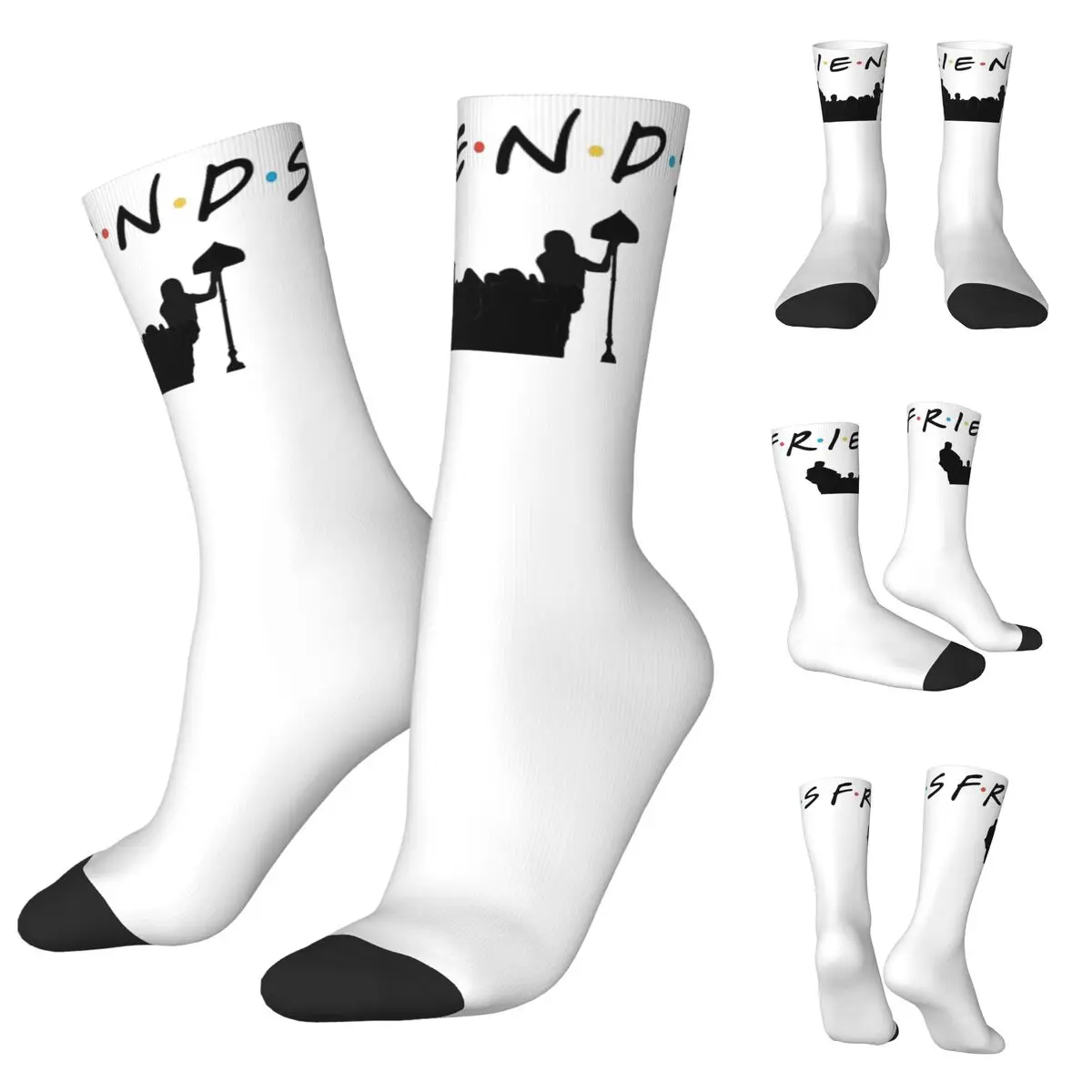 Colorful Pair Best Friends TV Show cosy Unisex Socks,Hip Hop Happy 3D printing Socks,Street Style Crazy Sock