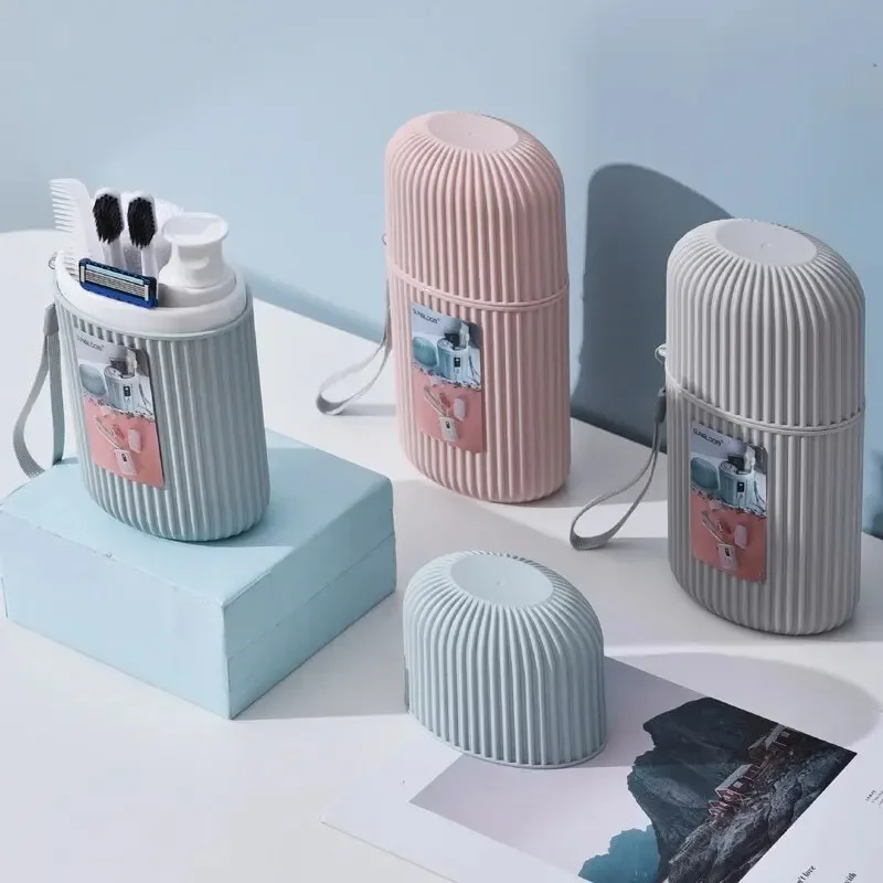 كوب غسول الفم للسفر، محمول لطيف أساسي لرحلات العمل، حقيبة فرشاة الأسنان مع غطاء، مجموعة تخزين متعددة الوظائف #5